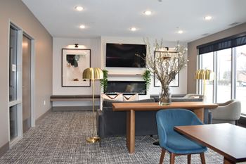 Cozy, modern space for work, relaxation, and socialization.